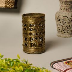 Dhokra Art Brass Pen Stand || Saras Aajeevika ||