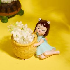  WELL GIRL-BLUE -POT