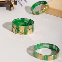Glass Bangle Line (Set of 4) || Green Line || Saras Aajeevika