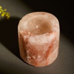 SARAS Aajeevika, Handcrafted | Himalayan Rock Salt Stand | SHG Product | Punjab | Rock Salt Stand | Cylindrical Shape