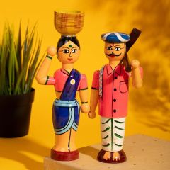 Kisan Set Red Blue| Toy for Kids | Handmade Toys | Wooden Toys | Home Decor