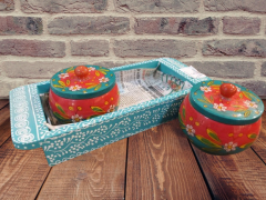 Snacks jar wooden set of 2 | Saras Aajeevika