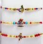Family Rakhi (Bhaiya Bhabhi + 2 Kids ) Type-2 || Set of 4 || Saras Aajeevika