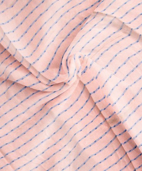  Bedspread Cotton Pink Blue Line 90X60 Inch
