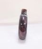 Khurja Pottery Flower Vase Ring Shape Plain Brinjal Colour 8 Inches