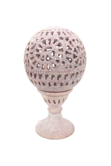 SARAS Aajeevika, Handcrafted | Marble Night Lamp | SHG Product | Madhya Pradesh | Marble Work | Pink Colour