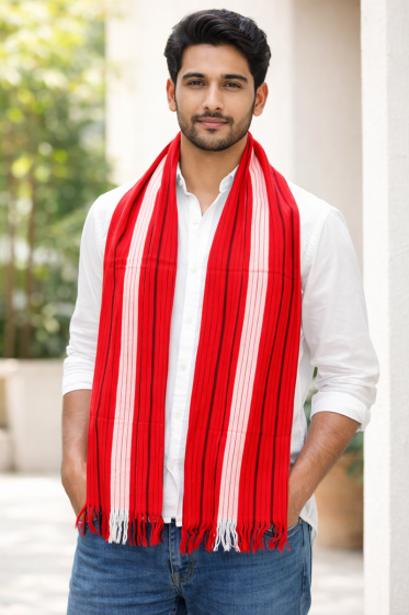 Assam Cotton Muffler || Saras Aajeevika