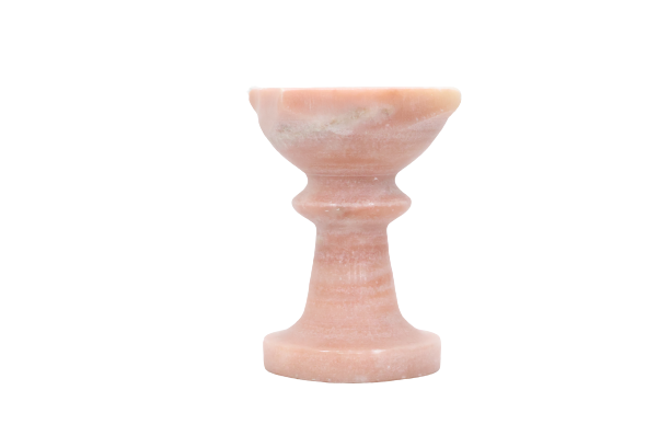 Marble Chomukhi Diya | Puja Essentials | Home Decor | Pink Marble Diya | Handcrafted Diya