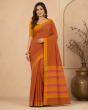 Ilkal Cotton Saree Small Checks || Maroon Colour & Pink Pallu with 80cm Blouse || Saras Aajeevika