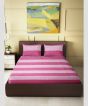 Double Bedsheet Cotton Dark Pink With White || 90*108 || Saras Aajeevika
