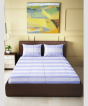  Bedspread Cotton Blue White Line 90X100 Inch