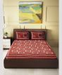 Bedsheet Block Print || Cotton With Pillow Cover Double Bedsheet || Red 90*108cm || Saras Aajeevika