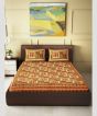 Bedsheet Block Print Cotton || King Size Bedsheet With 2 Pillow Covers || Yellow 90*108 inch || Saras Aajeevika