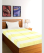 Bedspread Cotton Yellow White Square 90 X 60 Inch
