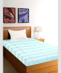 Bedspread Cotton Light Green White Line 90 X 60 Inch