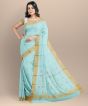 Chanderi Shoulder Pallu || Silk Cotton || Light Grren || 6.5 Mtr || Saras Aajeevika