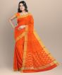 Chanderi Palla Jal || Silk Cotton || Orange || 6.5 Mtr || Saras Aajeevika