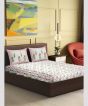 Cotton Hand Block Double Bedsheet || White & Red Flower 2 || 93×108 inch || Saras Aajeevika