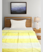 Bedspread Cotton Yellow White Square 90 X 60 Inch