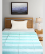 Bedspread Cotton Light Green White Line 90 X 60 Inch