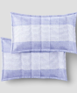  Bedspread Cotton Blue White Line 90X100 Inch