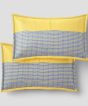 Bedsheet Cotton Double Bedsheet || Yellow Blue Line || 90X100 inch || Saras Aajeevika