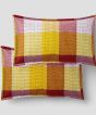 Bedspread Cotton Double Bedsheet || Yellow Red Square || 90X100 inch || Saras Aajeevika