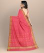 Chanderi Shoulder Pallu || Silk Cotton || Strawberry || 6.5 Mtr || Saras Aajeevika