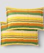 Bedspread Cotton Single Bedsheet || Yellow Green Line || 90X60 inch || Saras Aajeevika
