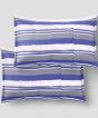 Bedspread Cotton Single Bedsheet || White Grey Line || 90*60 inch || Saras Aajeevika