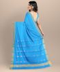 Chanderi Shoulder Pallu || Silk Cotton || Royal Blue || 6.5 Mtr || Saras Aajeevika