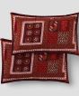 Bedsheet Block Print || Cotton With Pillow Cover Double Bedsheet || Red 90*108cm || Saras Aajeevika