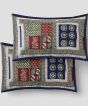 Bedsheet Block Print Cotton || King Size Bedsheet With 2 Pillow Covers || Green 90*108 inch || Saras Aajeevika