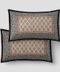 Bedsheet Block Print Cotton || King Size Bedsheet With 2 Pillow Covers || Black Border 90*108 inch || Saras Aajeevika