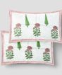 Cotton Jute Bedsheet || White & Pink Line || 93*108 inch || Saras Aajeevika