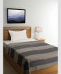 Bedspread Cotton Grey Black Line || Single Bedsheet 90*60 || Saras Aajeevika 