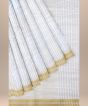 Chanderi Strive Cotton Silk Saree by Om Sai Ram SHG – Handwoven Elegance from Madhya Pradesh