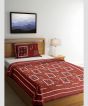 Bedsheet Block Print || Cotton With Pillow Cover Double Bedsheet || Red 90*108cm || Saras Aajeevika