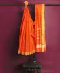 Chanderi Palla Jal || Silk Cotton || Orange || 6.5 Mtr || Saras Aajeevika