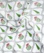 Cotton Jute Bedsheet || White & Pink Line || 93*108 inch || Saras Aajeevika