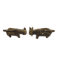  Dhokra Art Brass Bail 2.5" (Set of 2)