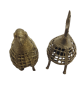 Dhokra Art Brass Peacock & Parrot 4" (Set of 2)