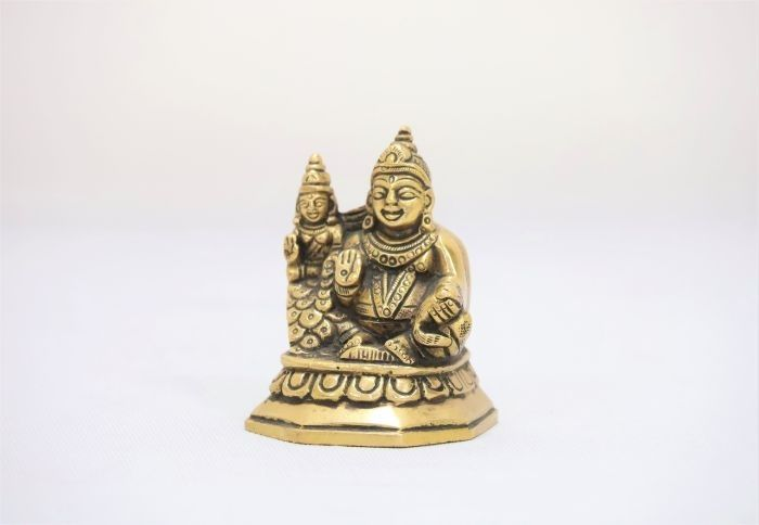 Brass Idol Figurine Lakshmi and Kuber Set Black | SHG Product | Uttar Pradesh | Devotional | Traditional | Auspicious | Small