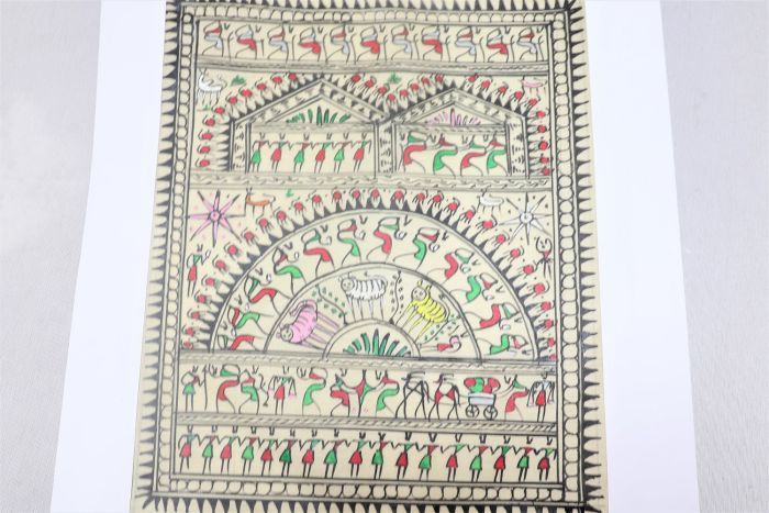  Pattachitra T Silk Tribal 11"*8" (4)