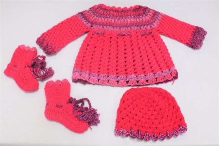 Kids Woolen Dress Set Multi Colour || Saras Aajeevika