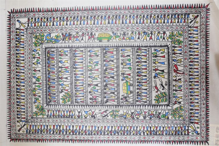 Pattachitra T Silk Tribal 18"*12" (3)