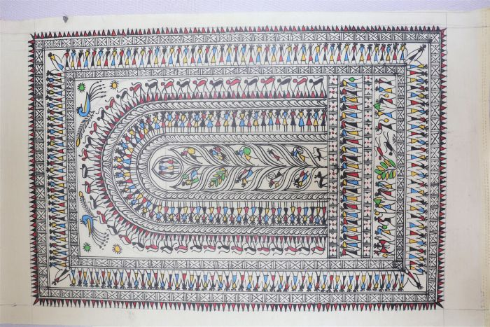  Pattachitra T Silk Tribal 18 x 12 Inch