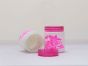 Glass Round Kitchen Jar Set of 2 Pink Flower || Saras Aajeevika