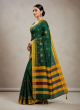 Kasuthi Cotton Saree || Peacock Green Colour || Star Design with 80cm Blouse || Saras Aajeevika