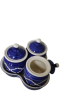 Khurja Pottery Jar and Tray Set | Home Decor | Handmade Ceramic Handicraft | Interior Room Decor | Blue